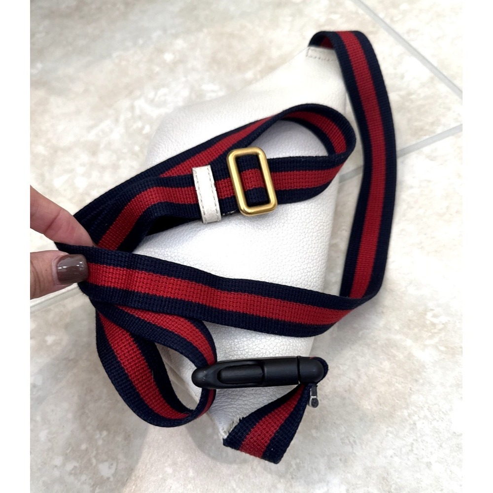 Authentic VTG Gucci Print Belt Bag Belt Logo Ivory Leather Bumbag Luxury - Picture 9 of 12